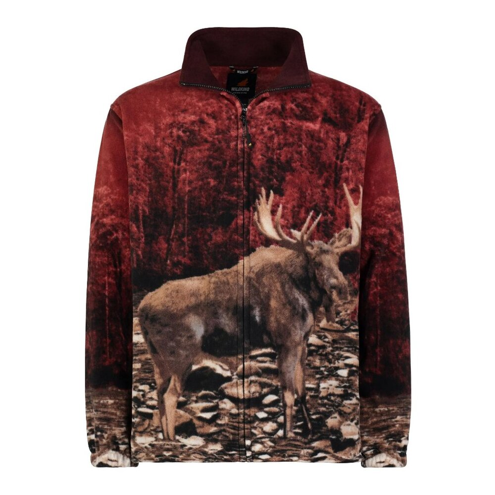 Wildkind Western Moose Bull Elk Deer Buck Stag Forest Jacket Red Sweater S-3X